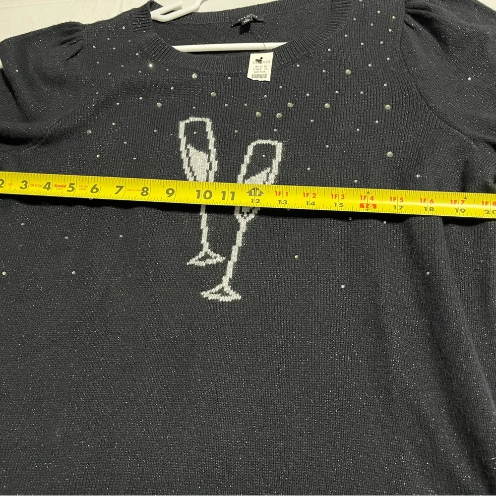 NWT Talbots Block Puff Sleeve Crewneck Pullover Sparking Champagne 1X - Image 7