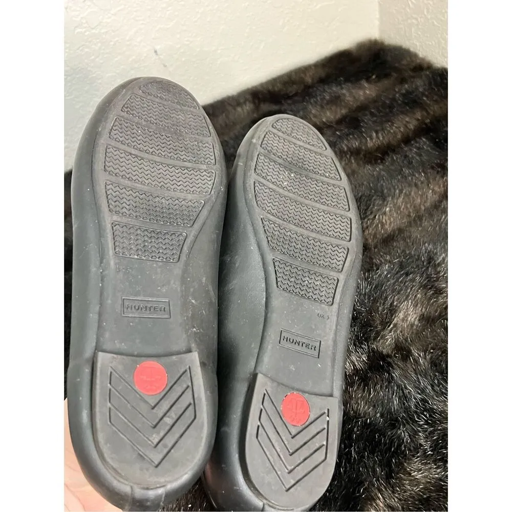 Hunter Womens Ballet Flats Sz 7 black  Packable Waterproof Original Tour - Image 5