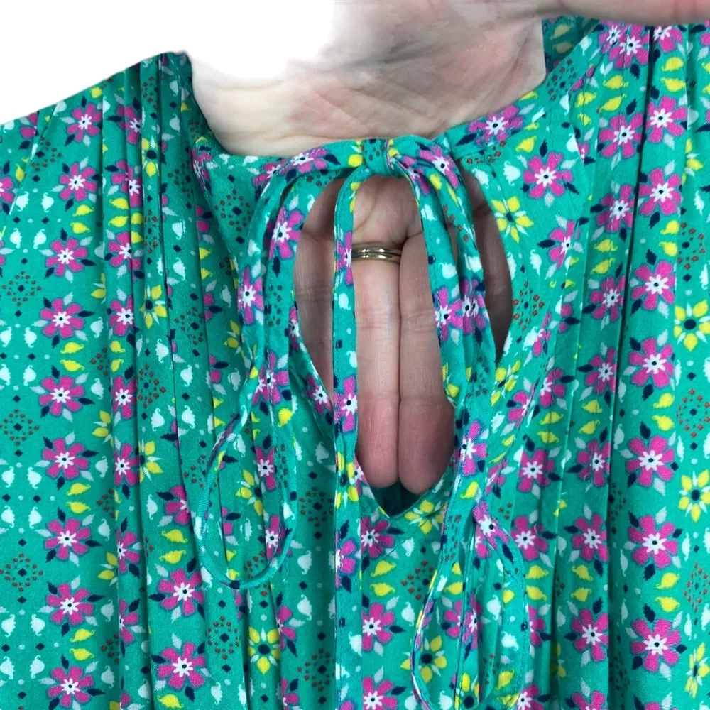 Matilda‎ Jane Age of Aquarius Size XS Prairie Dress Turquoise Colorful Floral - Image 5