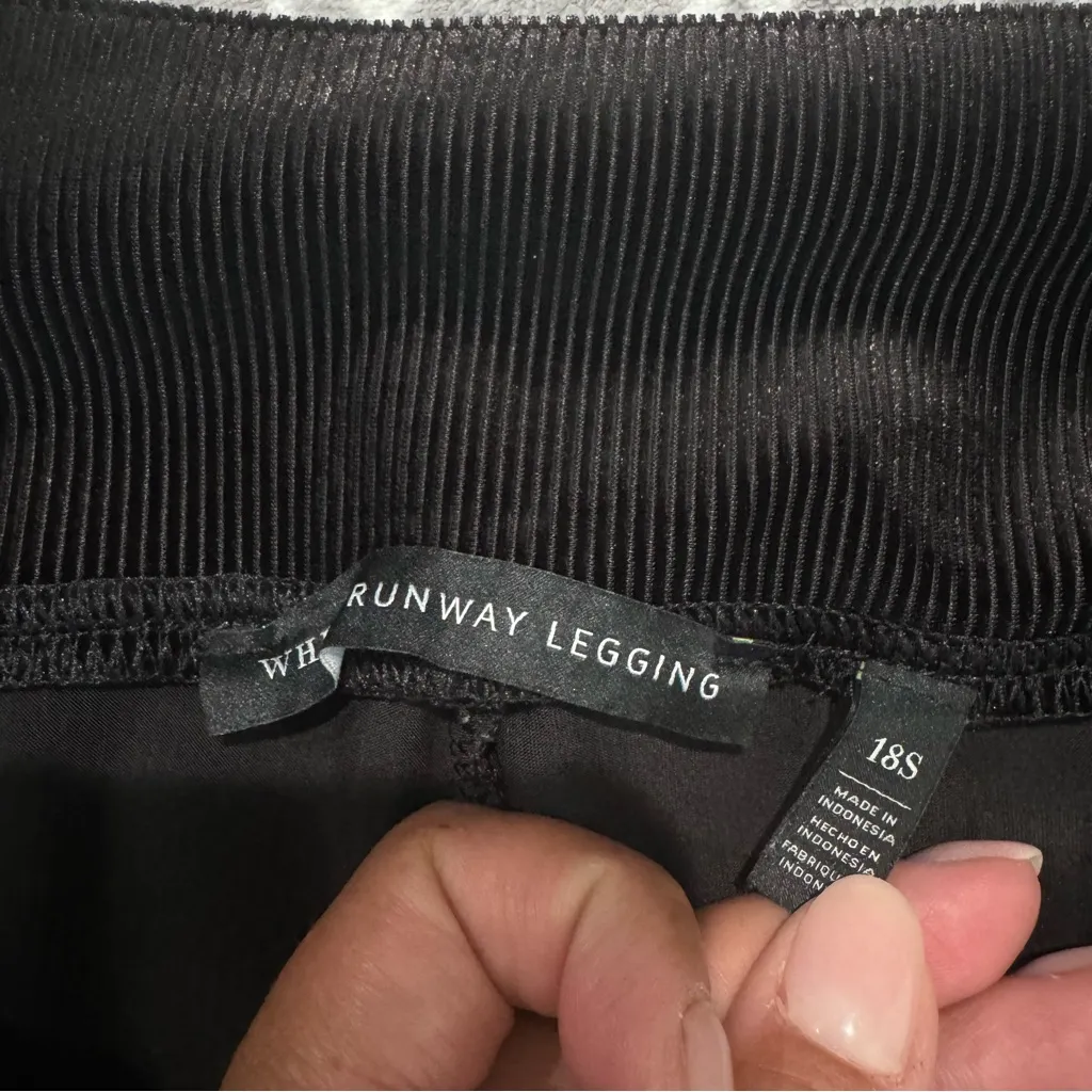 White House Black Market‎ Velvet Corduroy WHBM Runway Legging Black 18 Petite - Image 6