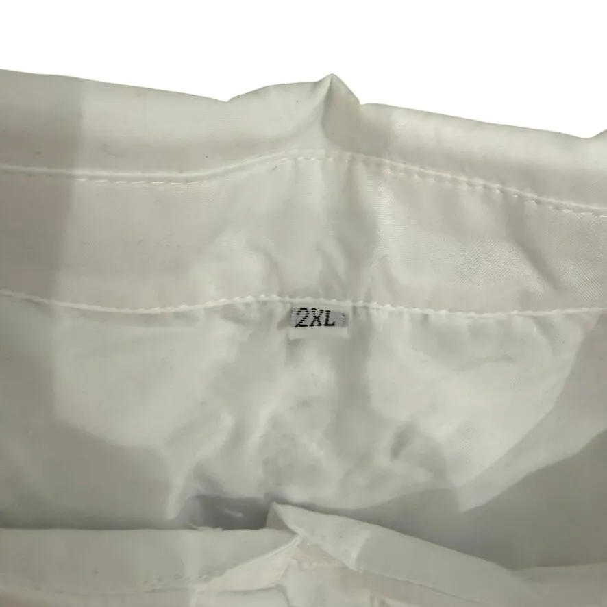 Women's Lace Shirt and Lace Wide Trouser Set in White, Size 2XL White - Image 4