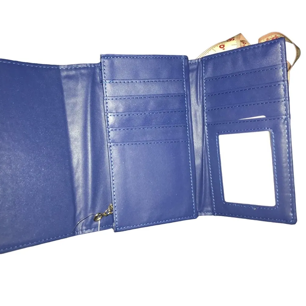 BELLO TUTTI VIBRANT BLUE TRI-FOLD WALLET - Image 3