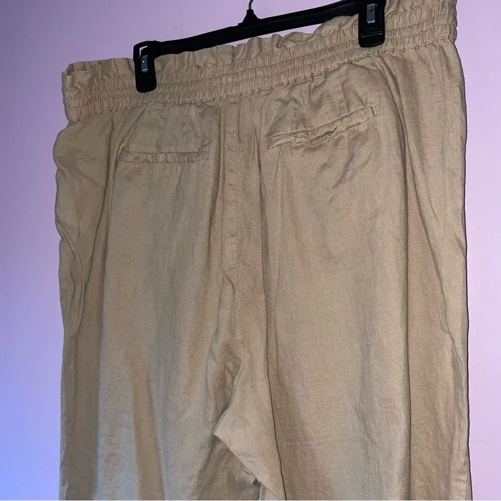 Lauren Ralph Lauren Size 16W 100% Linen Pants Pull On - Image 6