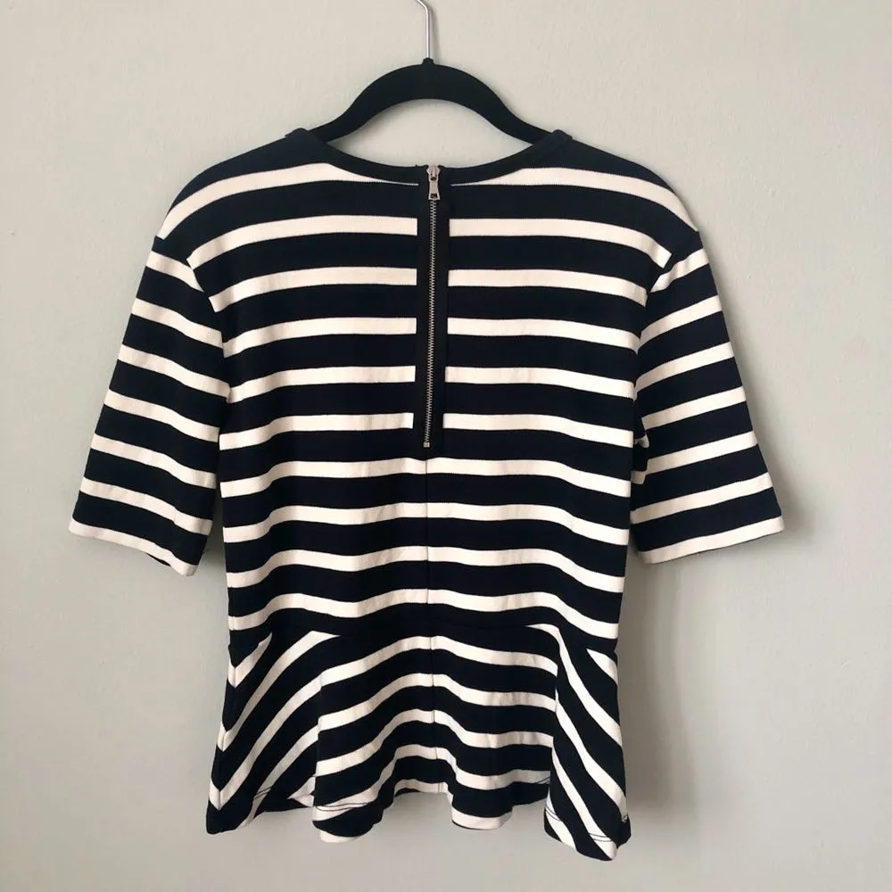 Gap 💈 EUC Striped Peplum Top - Image 4