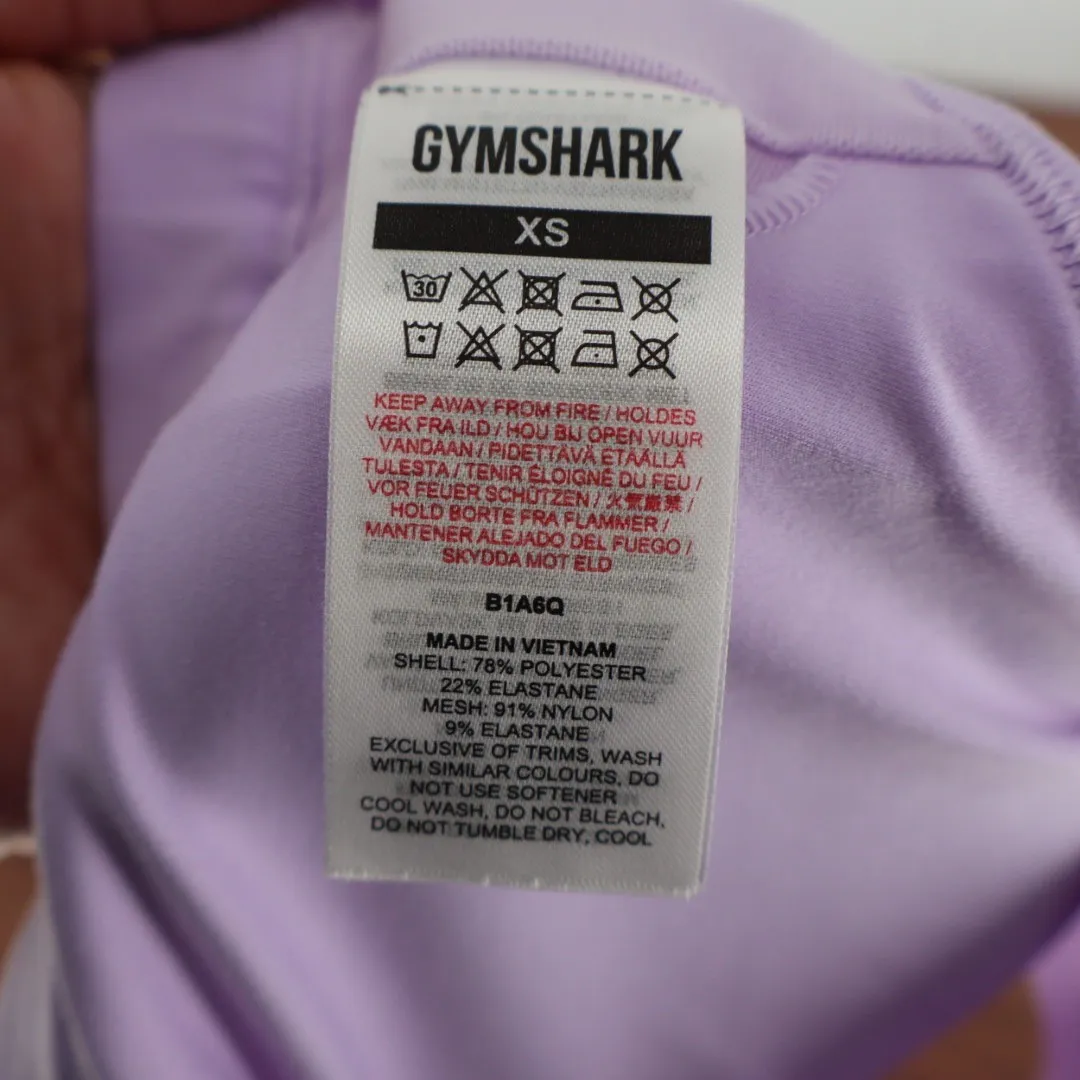 Gymshark Lilac Sports Bra XS Athletic Workout Fitness Cross Strap - Image 3