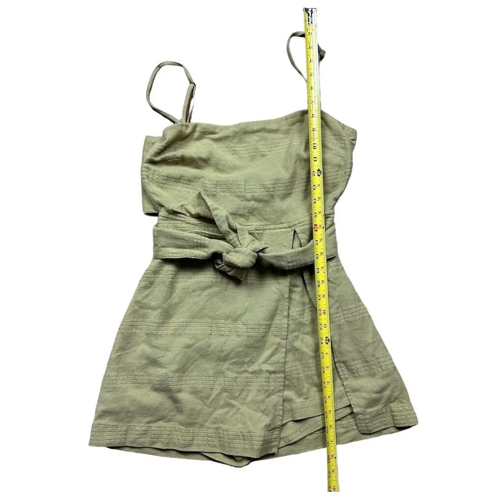 Free People Women's Go Get ‘Em Skort Romper Size Small Summer Outfit Green - Image 6