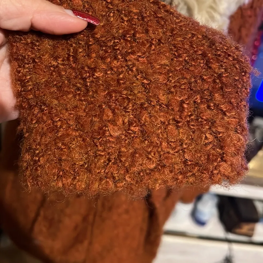 faux fur collar, belted coat woman’s size S 
Boho, gypsy - Image 6