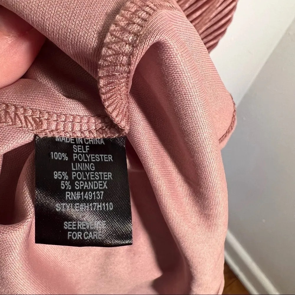 Hyfve Cecilia Crushed Velvet Pleated Shift Dress Pink - Image 14