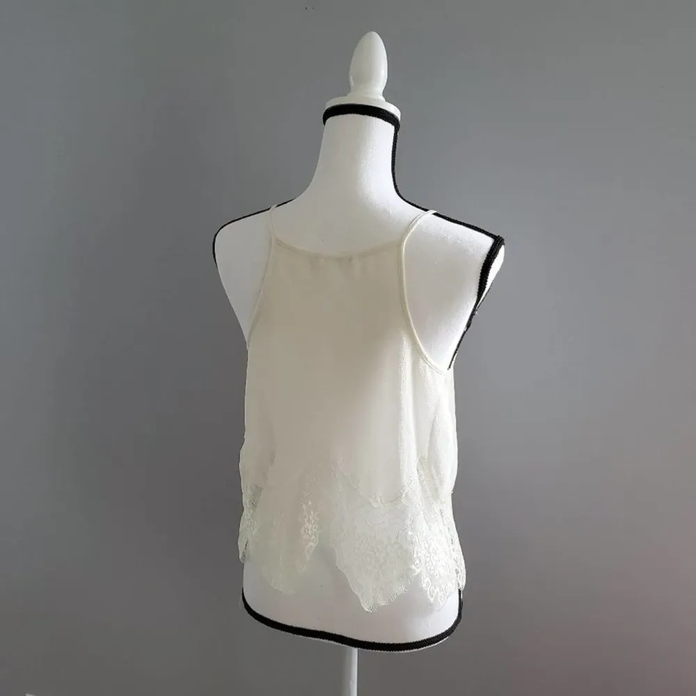 Lush Sheer Tank Top With Lace Size Small - Image 2