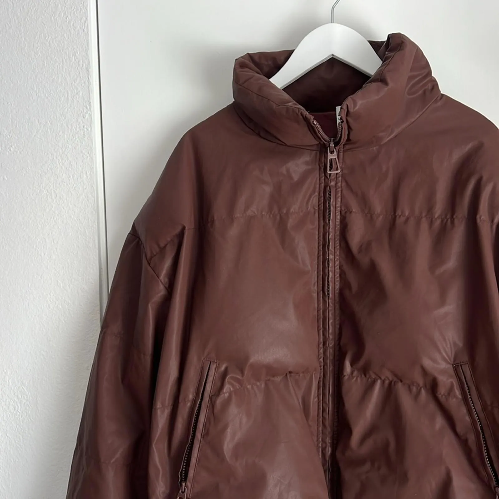 SET ACTIVE Oversized Puffer Jacket in Coco Brown - XS [COPY] - Image 4