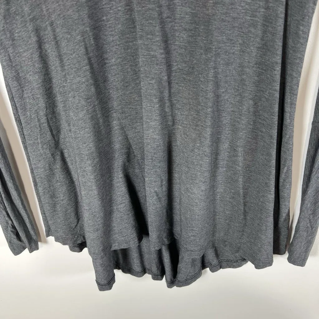 Lululemon Women’s Acadia Swing Tee‎ Long Sleeve Pima Cotton High Low Grey Sz 4 - Image 3