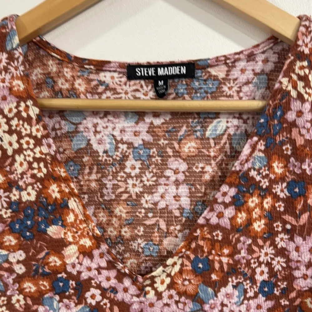 Steve Madden Floral Dress - Brown, Pink and Blue NWT - Image 2