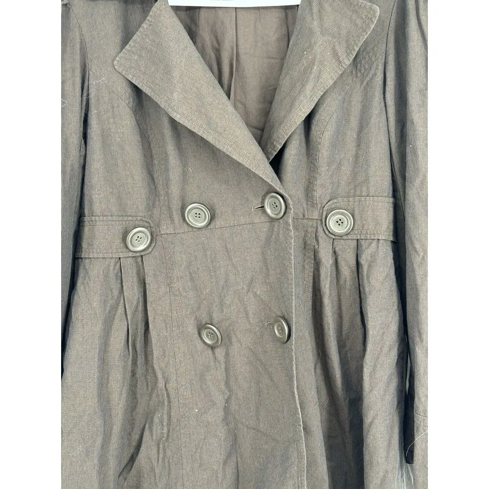 Sundance Double Breasted Overcoat‎ Lightweight Brown Size Medium Trench Catalog - Image 3