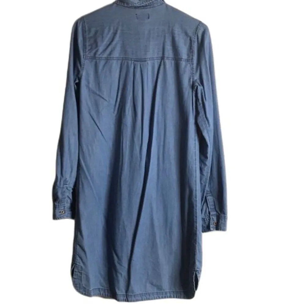 Old Navy Denim Shirt Dress Loose Fit Long Sleeve Size Small tall spring cute - Image 10