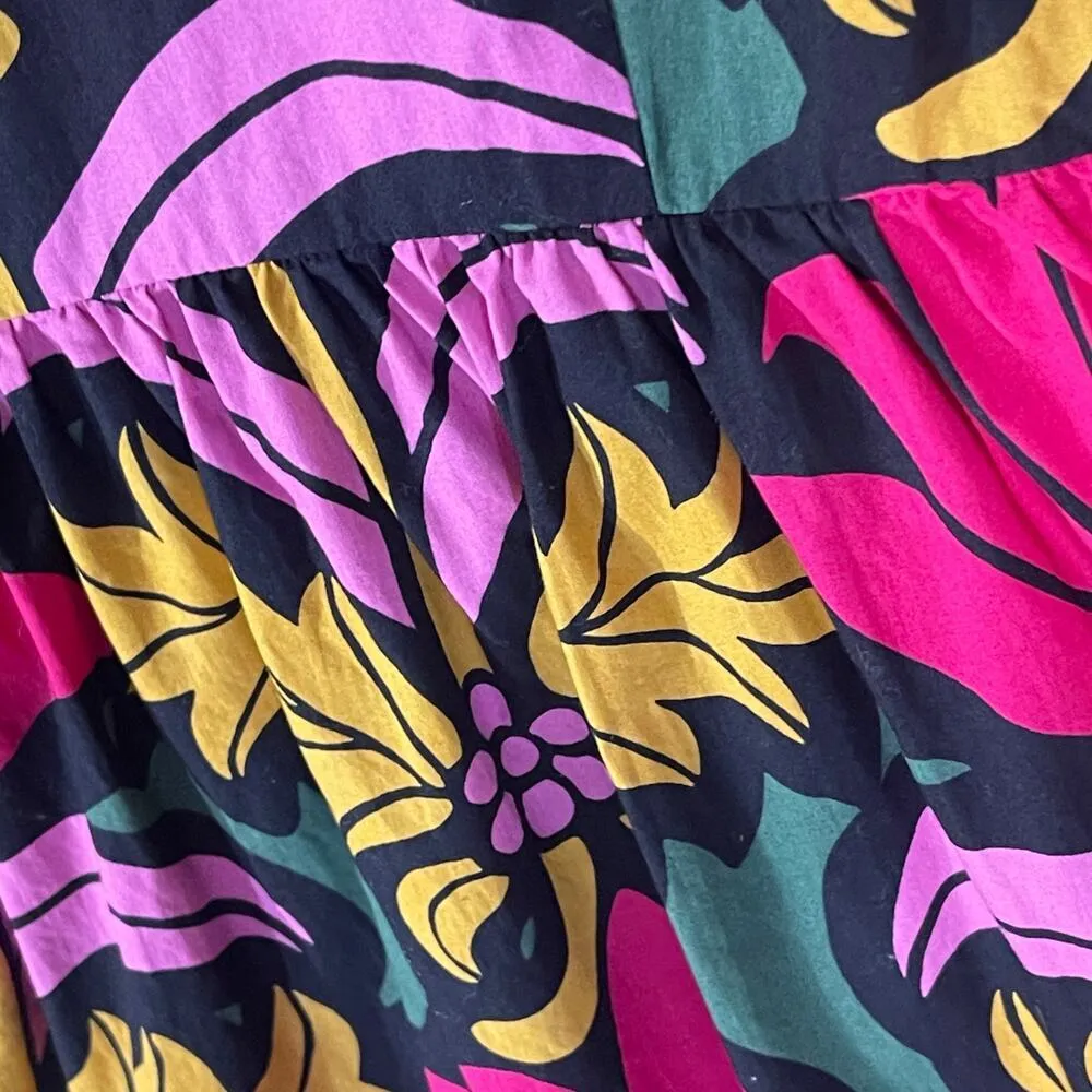 J CREW Women’s Ratti Floral Print Popover Tiered Dress size 2 - Image 8