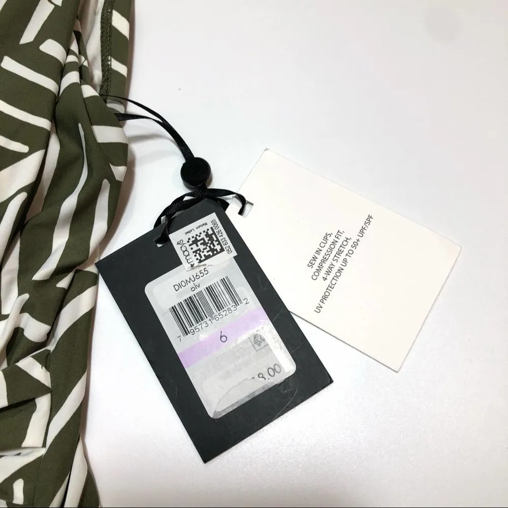 DKNY Draped Wrap Tummy-Control One-Piece Swimsuit - Image 3