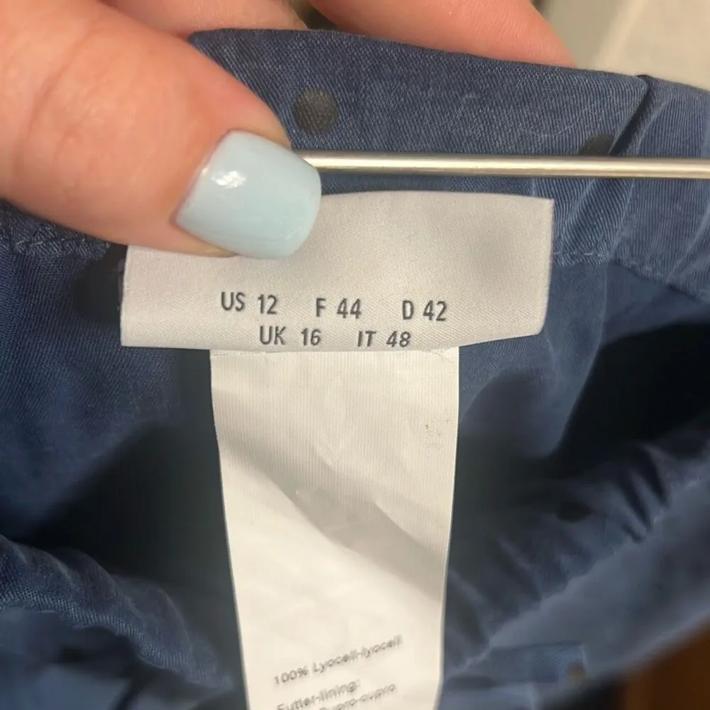 ✨Akris Punto Polka Dot Navy Knee-Length Sz 12 Skirt✨ - Image 7