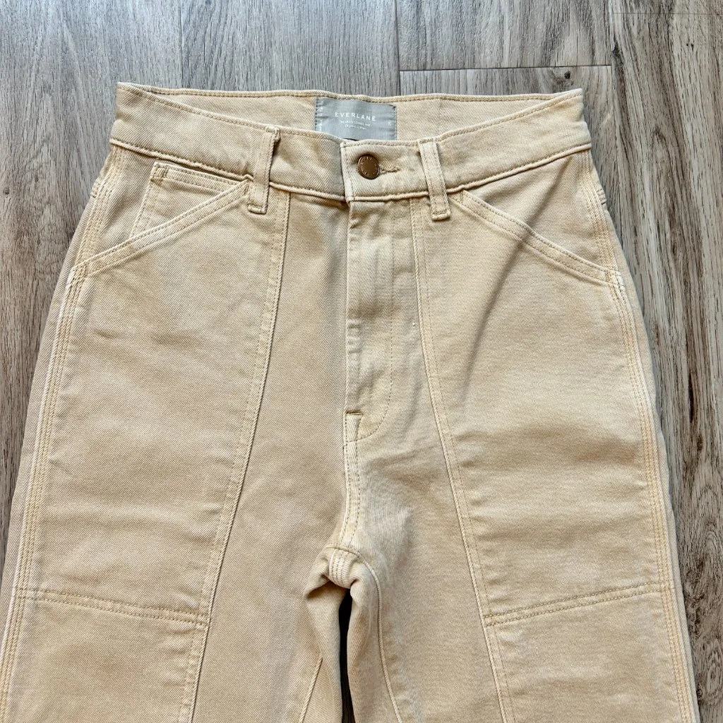 Everlane The Utility Cheeky Straight Leg Jeans in Tan Size 25 - Image 4