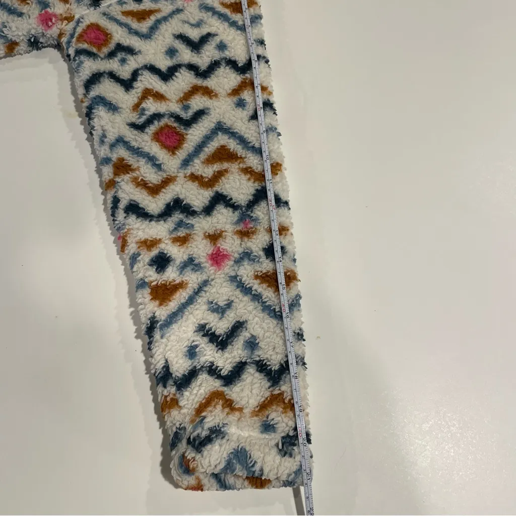 Eddie Bauer 1/4 Zip Up Collared Fleece Pull Over Size Large Aztec Southwest - Image 12