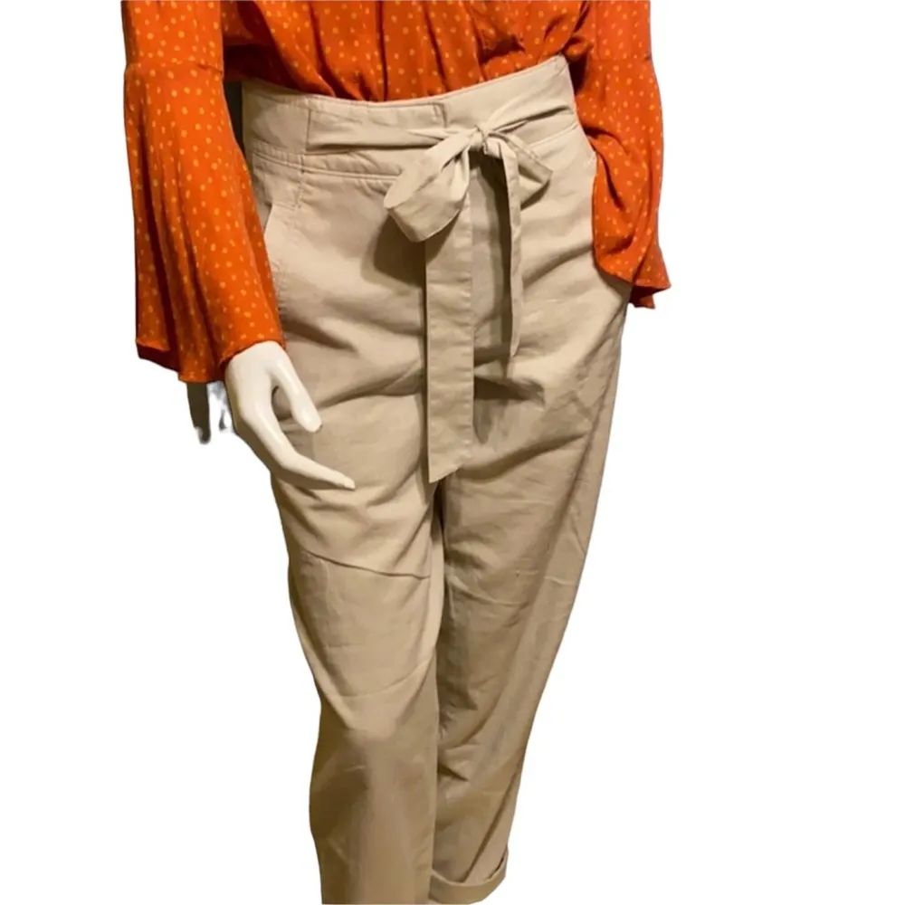 NWOT GAP Women’s Linen Pants Tie Waist Sz 4 Loose Fit - Image 3