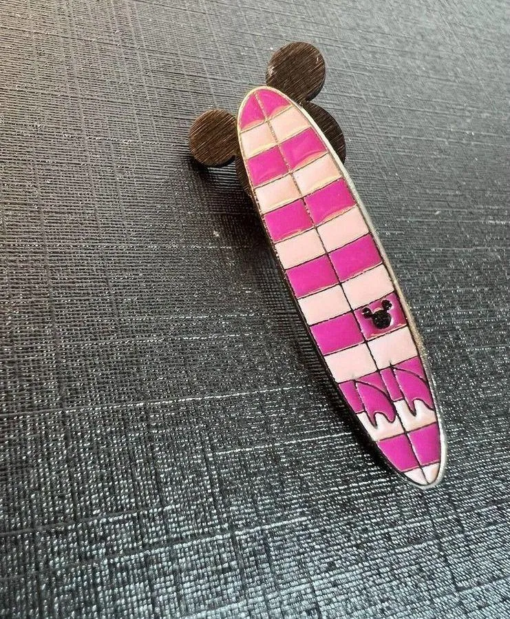 Disney Pin Cheshire Cat Alice in Wonderland Hidden Mickey Character Surfboard - Image 2