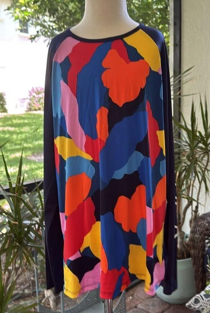 Nautica Swimwear Long Sleeve Rashguard Shirt Multicolor
NWOT Size large - Image 3