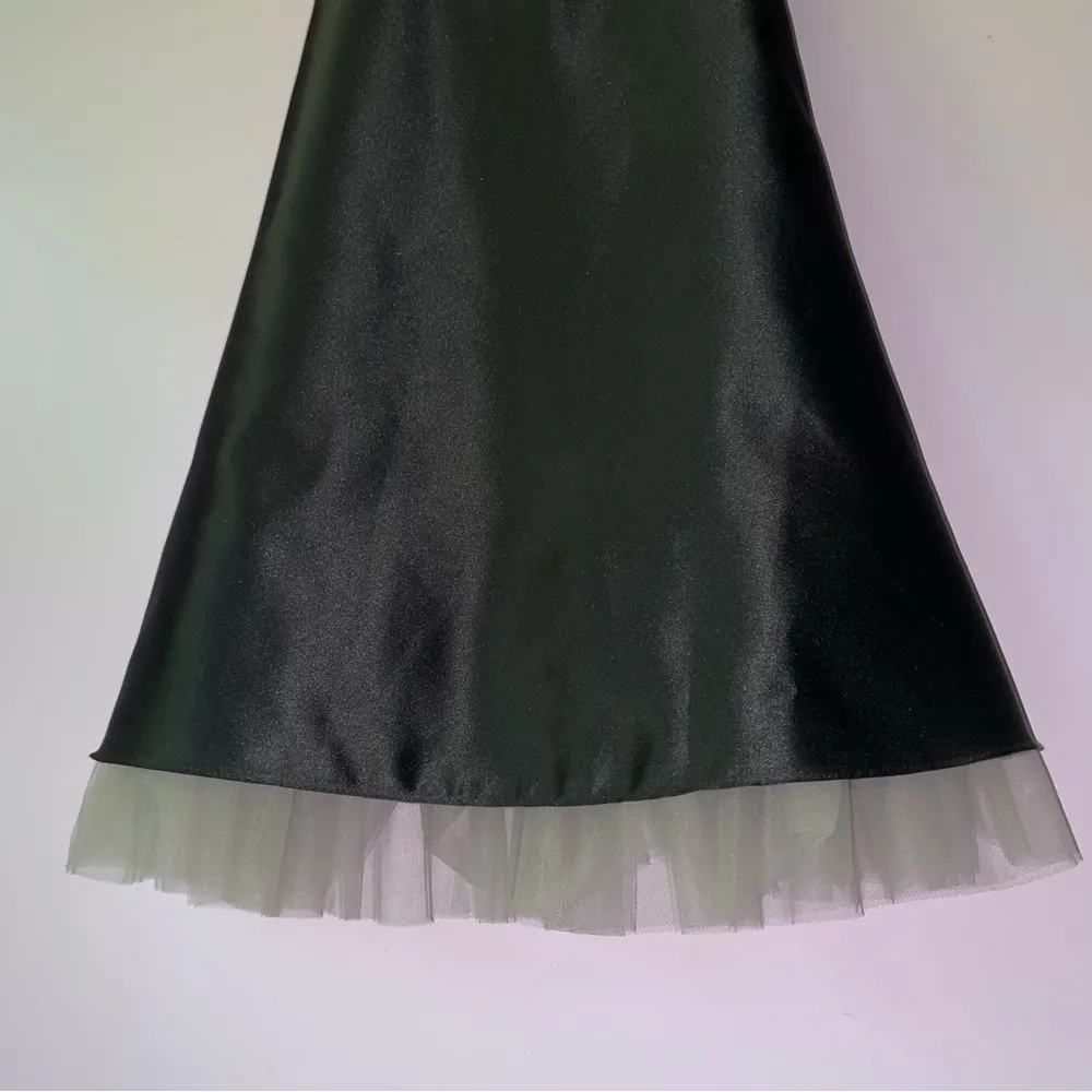 NEW Jump Apparel Size 3/4 Mini Dress Babydoll Black Silver Tulle Y2K Hoco 90s - Image 3