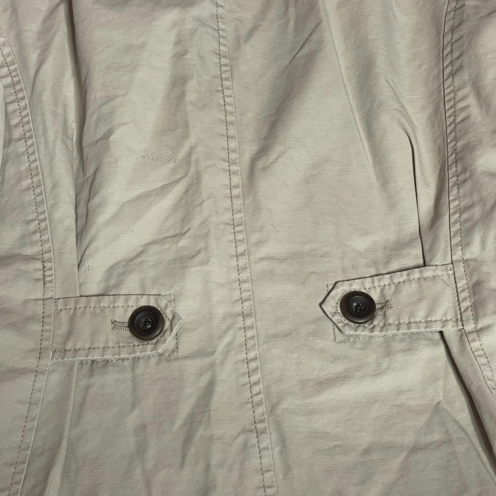 Gap Trenchcoat Womens XS Tan Beige Cotton C-0066‎ - Image 5