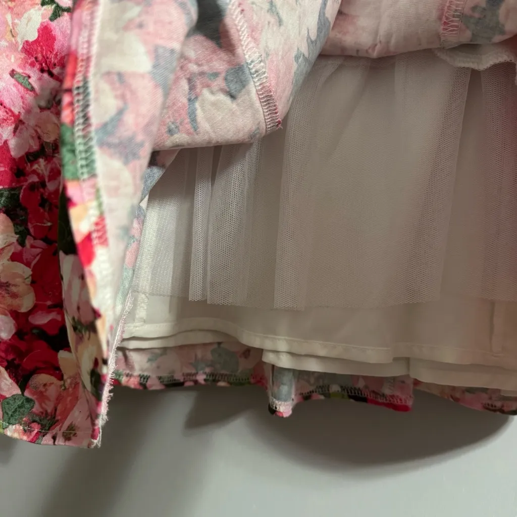 Maggy London Floral Pink and White Casual Cocktail Dress Size 4 - Image 10