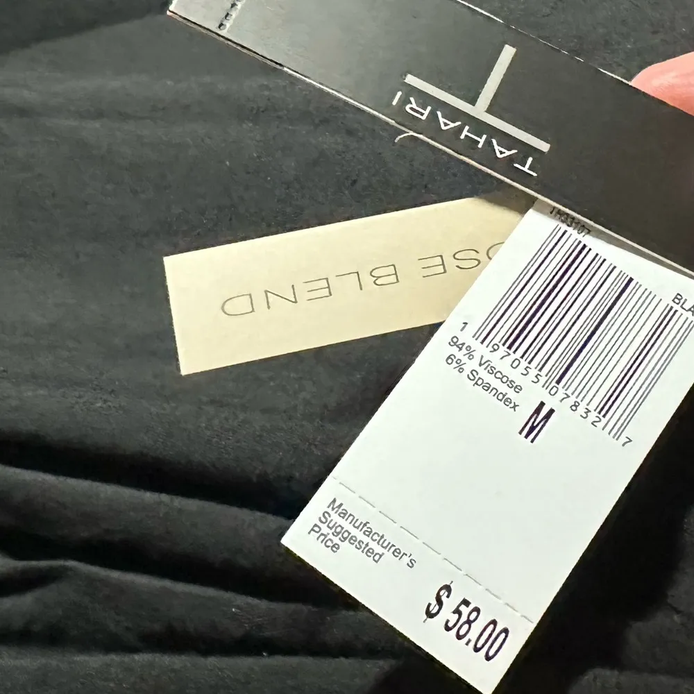 Perfect Feminine Black Viscose Tee with Short Puff Sleeves, T by Tahari - Image 11