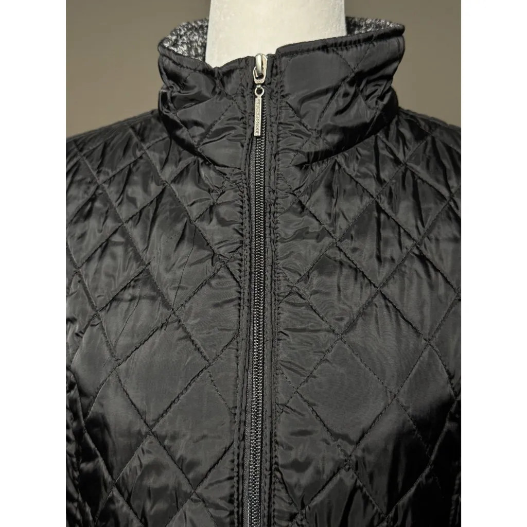 Weatherproof Womens M Puffer Vest Jacket Black Zip Up Quilted Lined Lightweight - Image 4