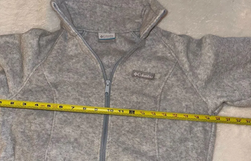 Columbia Womens Fleece Jacket Small Gray Full Zip with Pockets NWOT - Image 5