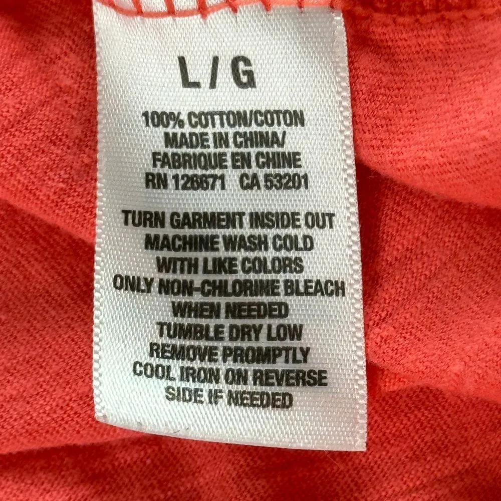 Aeropostale Cali Surf Team 87 Graphic Tee Top Womens Size L Orange Cotton Casual - Image 11