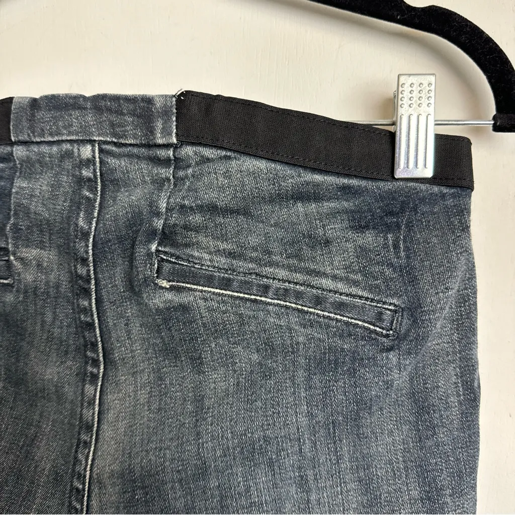 Helmut Lang Pull On Skinny Jeans Sz 26 Ankle Distress Wash - Image 12