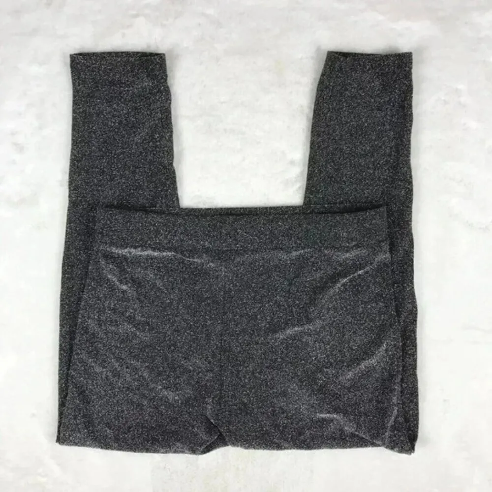 THALIA SODI Silver Metallic Pull On Leggings NWOT Size Large - Image 6