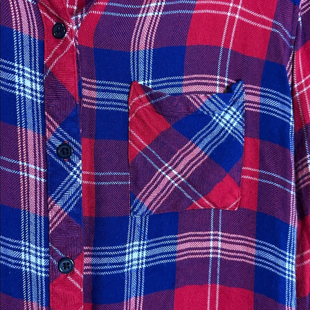 Rails Super Soft Checkered Long Sleeve Button Down Flannel Collared Shirt - Image 5