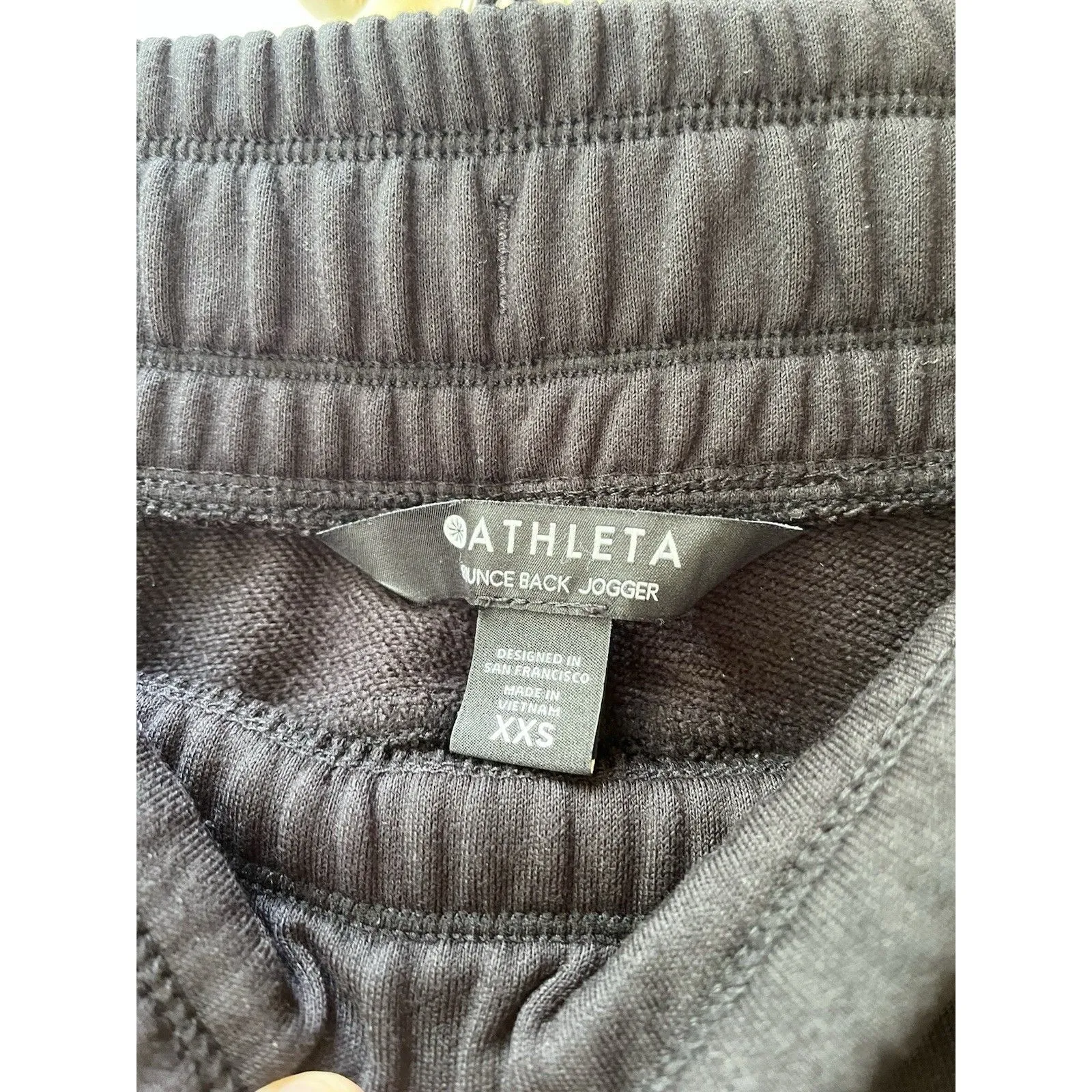 Athleta Bounce Back Jogger Pant Athleisure Gym Loungewear Mid Rise Black XXS - Image 4