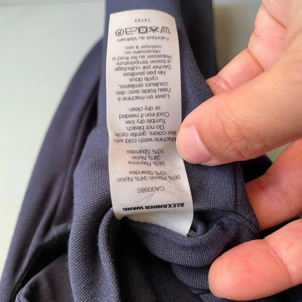 NWT T Navy Blue Jersey Racerback Midi Cocktail Dress, Sz Small - Image 10