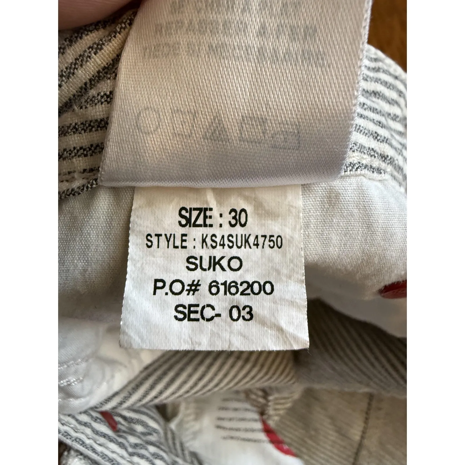 Joe's Jeans Shorts Women’s 30 White Gray Pinstripe Suko Denim 5-Pocket - Image 6