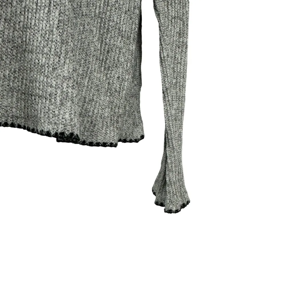 Ginger G Womens Long Sleeve Ribbed Gray Sweater With Pocket Lightweight Cozy Fit - Image 8