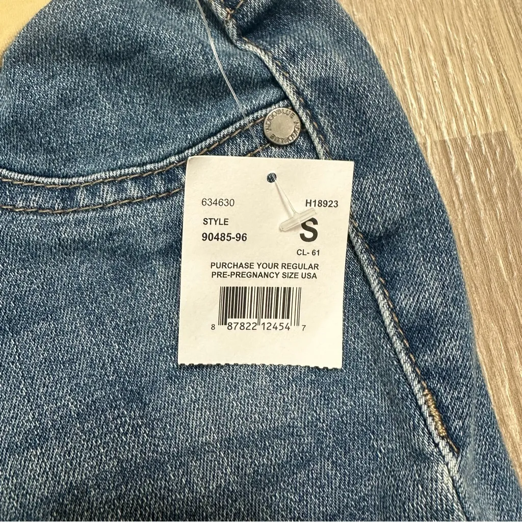 Indigo Blue Maternity Size Small Skinny Full Panel Denim Jeans - Image 6