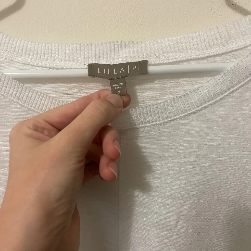 LILLA P white Long Sleeve Top Size Medium - Image 5