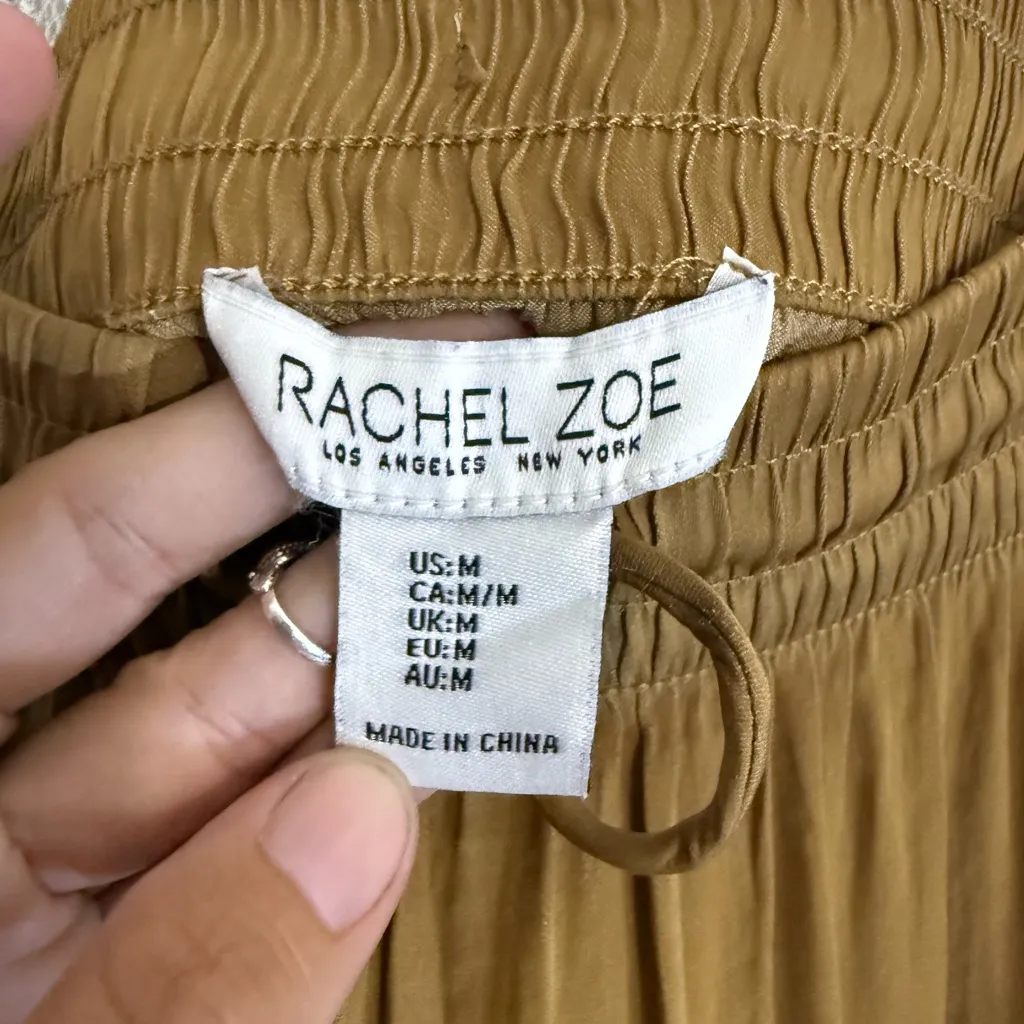 Rachel Zoe yellow gold Maxi Skirt with seashell Detail drawstring tiered peasant - Image 12