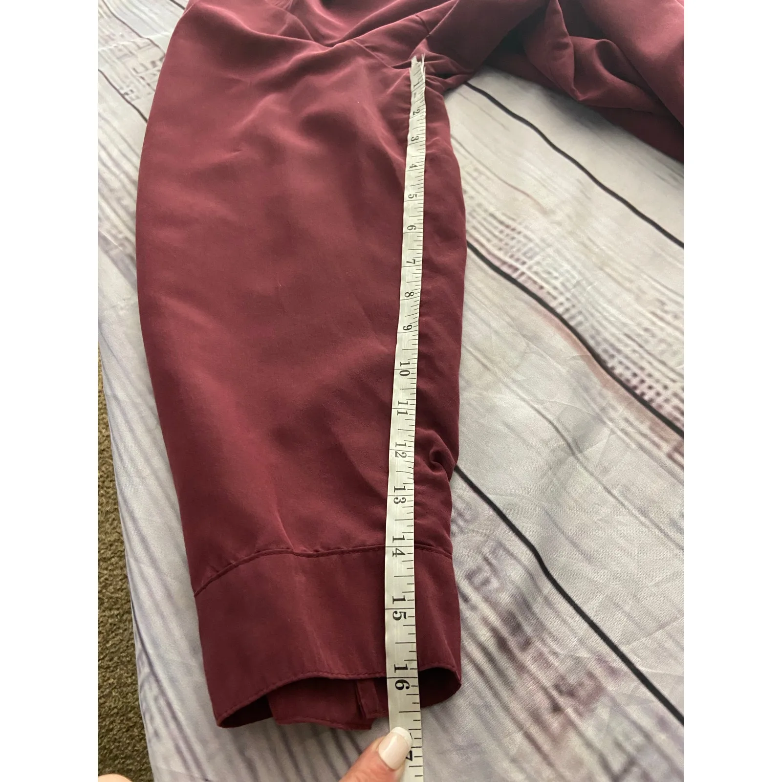 Catherines Button Front Shirt Womens 2X Collared Long Sleeve Modal Blend Purple - Image 9