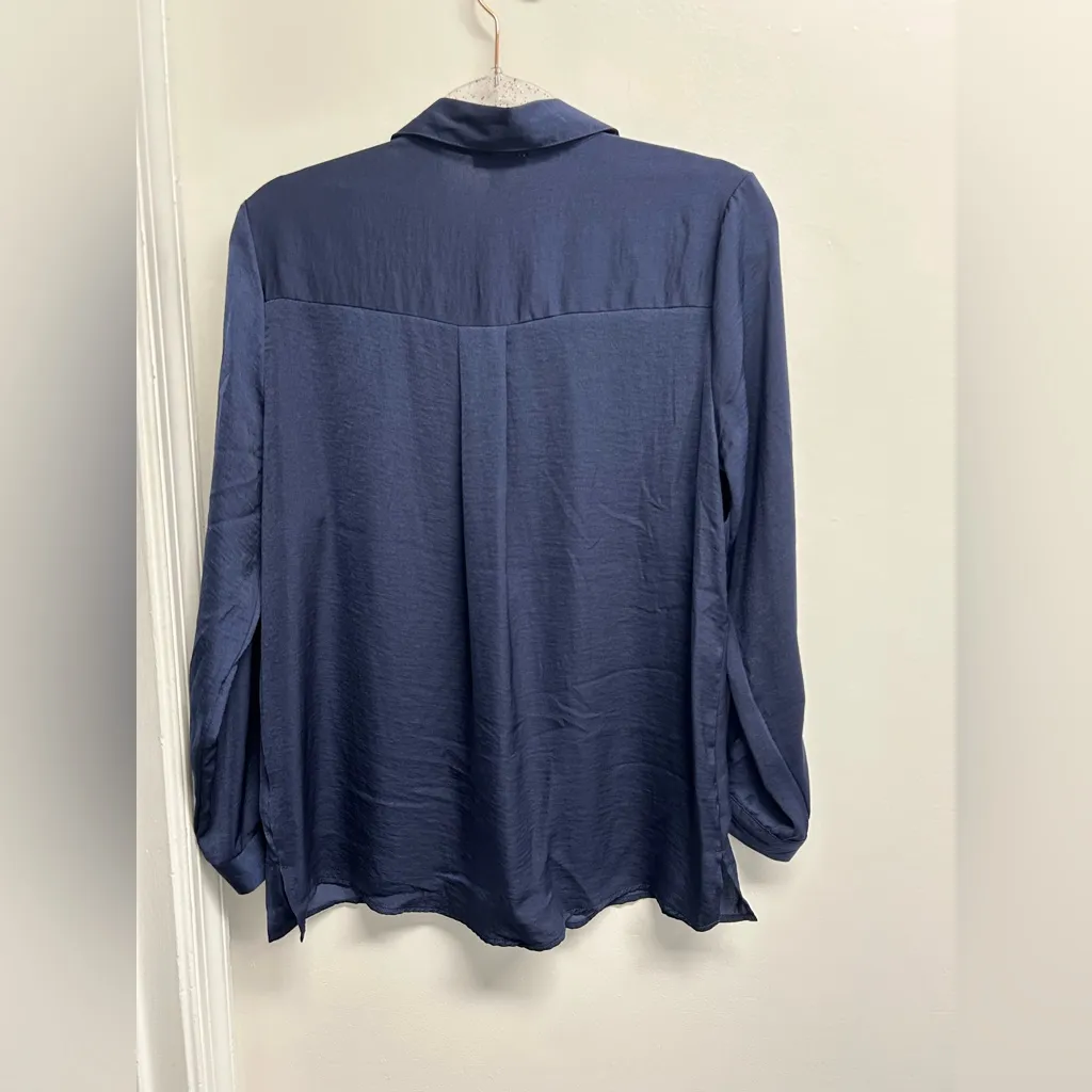 Ninety Dark Blue Sequin Pocket Button - Image 2