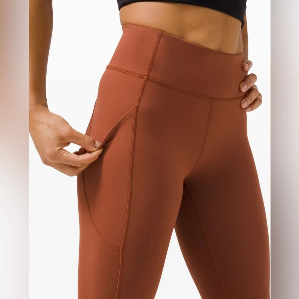 LULULEMON Invigorate High-Rise Tight Legging 25" in Dark Terracotta Size 0 - Image 6
