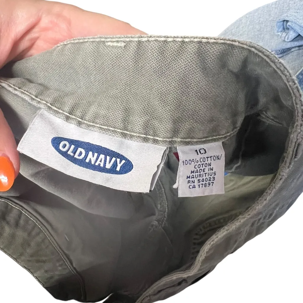 Y2K Green Cargo Utility Short Shorts Sz 10 Old Navy - Image 2