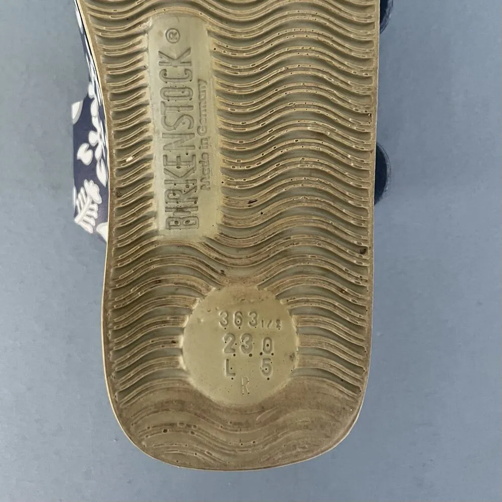 Birkenstock Birkis Arizona Blue Floral Hawaiian Waterproof Rubber Sandals - Image 9