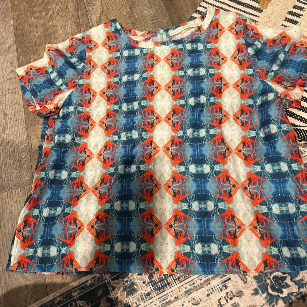 Marie Oliver watercolor top Large - Image 3