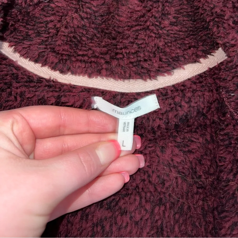 fuzzy striped jacket - Image 4